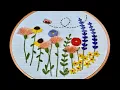 How to Bucilla Stamped Embroidery Kit Flower Butterfly