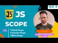 Scope in JavaScript Lecture-6 global block function Web development in Hindi JavaScript