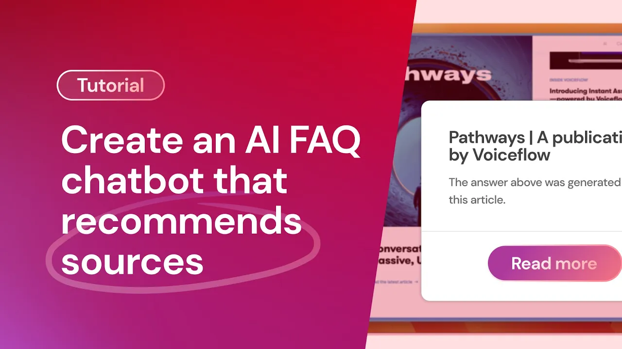 Create an advanced AI FAQ chatbot that recommends sources.