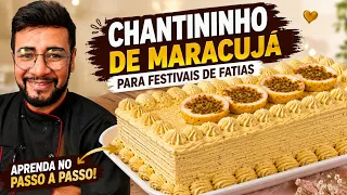Como Fazer Chantininho de Maracujá e Montar um Bolo para Festival de Fatias | AO VIVO