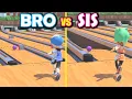 Download Lagu [ALL DIFFICULTY LEVELS] BOWLING CHALLENGE!! Bro vs Sis Nintendo Switch Sports!! *BOWLING CHALLENGE!*
