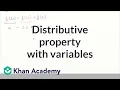 How to use the distributive property with variables 6th grade Khan Academy