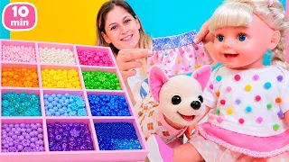 Ayşe, Gül'ün eski tulumundan tişört yapıyor | Kız oyunları