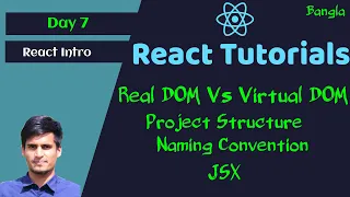 React Basic to Pro Bangla Tutorial-How React Work Virtual DOM Vs Real DOM Coding Structure