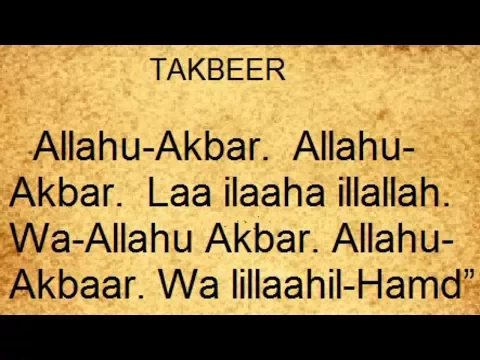 Download MP3 Takbeer For Eid  Allahu Akbar - Non Stop
