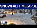 MN winter storm Timelapse shows snow accumulation