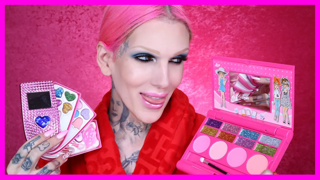 FULL FACE USING ONLY KIDS MAKEUP Challenge | Jeffree Star
