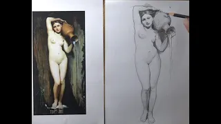 How to draw a female nude model-019 #nude drawing#female nude#