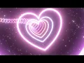 Download Lagu Pretty Pink Love Heart Tunnel Curved Path Beautiful Neon Glow Lights 4K Video Effects HD Background