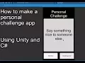 Making a Personal Challenge App Using Unity and C Tutorial