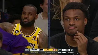 LeBron s son Bronny James in attendance at Grizzlies-Lakers Game 6 NBA on ESPN