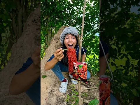 Survival SMART ideas and USEFUL with Noodle skills in the Wild #camping #outdoors #mom #single #mom