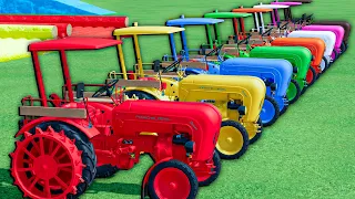 Mini Tractors With Colors  - TINY PLOWING MACHINES with IRON WHEELS - Farming Simulator 25