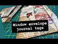 WINDOW ENVELOPES make great JOURNAL TAGS -