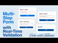 Multi-Step Form with Real-Time Validation using HTML CSS Only Smart Form UI Design