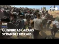 Download Lagu Gunfire amid chaotic scenes as Gazans scramble for desperately-needed aid in Al-Zawayda | AFP