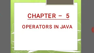Operators in Java part 3
