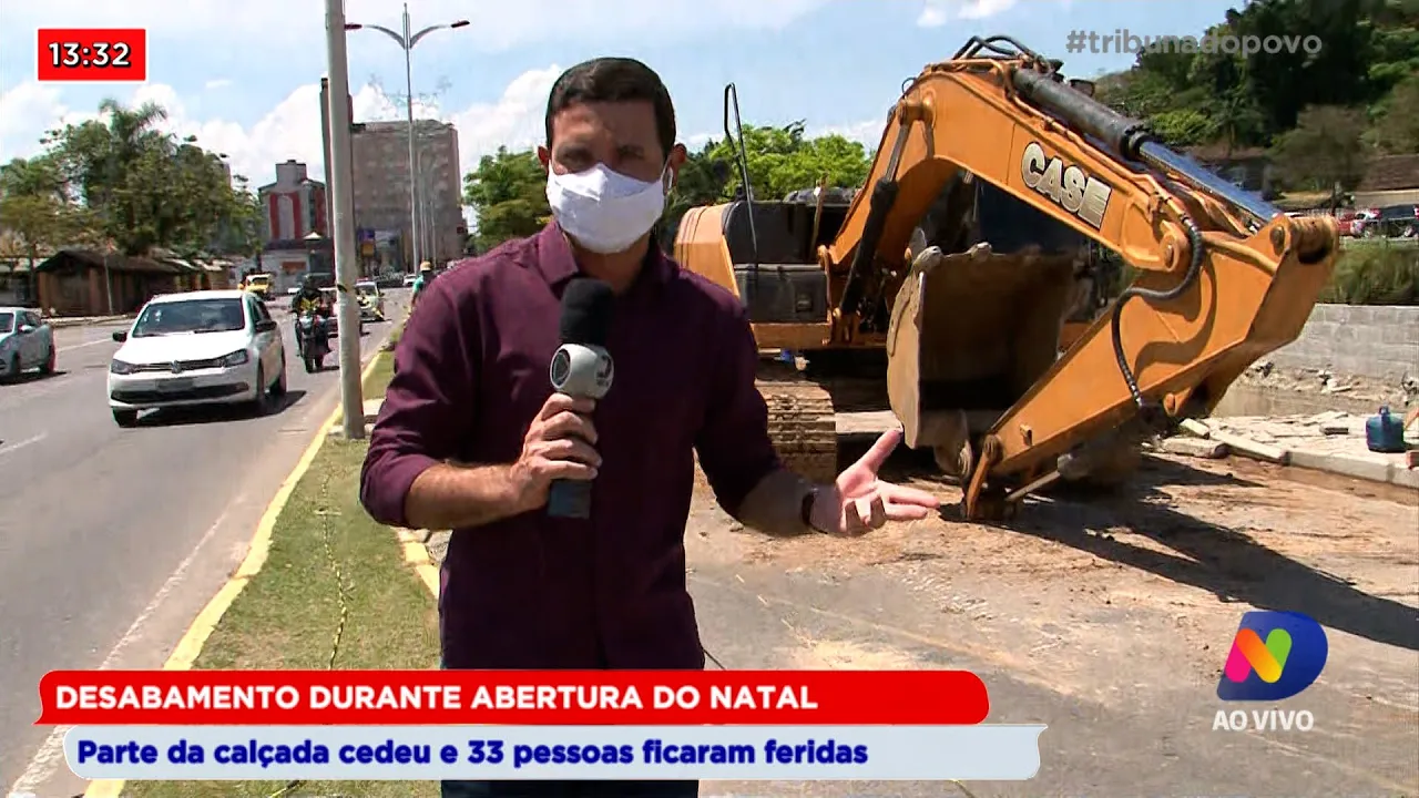 Desabamento durante abertura do Natal: Parte da calçada cedeu e 33 pessoas ficaram feridas