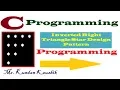 Inverted Right Triangle Star Design Pattern Program - C Programming Language