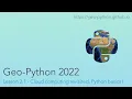 Geo-Python 2022 Lesson 2 1 - Cloud computing revisited Python basics I
