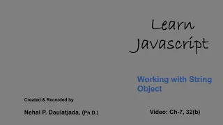 Learn Javascript Working with Strings - Change case