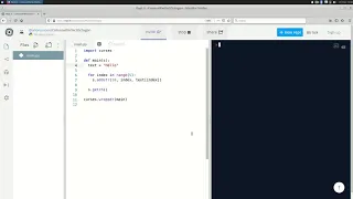 Python - printing with curses