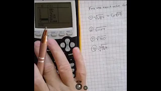 TI 84 Plus - Exact answers for Square and Cubic Roots