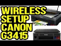 Canon G3415 Printer Wireless Setup Guide
