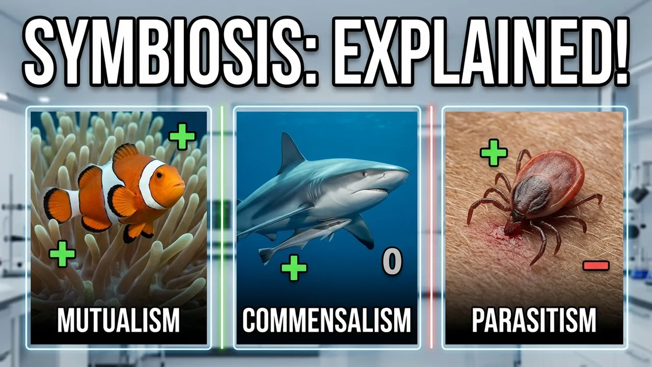 Symbiosis Explained | Mutualism, Commensalism & Parasitism in Biology
