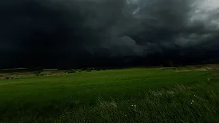 Dark Thunderstorm Approaching Over Valley Calm Before The Storm Ambience 3 HOURS 