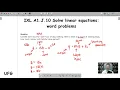 IXL A1 J 10 Solve linear equations - word problems UFG