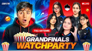 🛑FREE FIRE TSG NEW GIRLS LINEUP 😵‍💫WATCHPARTY GRAND FINALS🏆 CHAMPION RUSH LIVE - TSG MANN