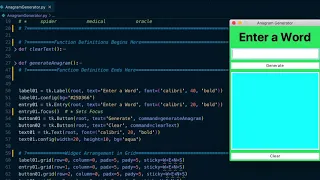 Anagram Generator Using Python Tkinter
