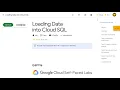 2024 Loading Data into Cloud SQL GSP196