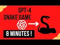 Using Chat GPT To Make The Snake Game FAST