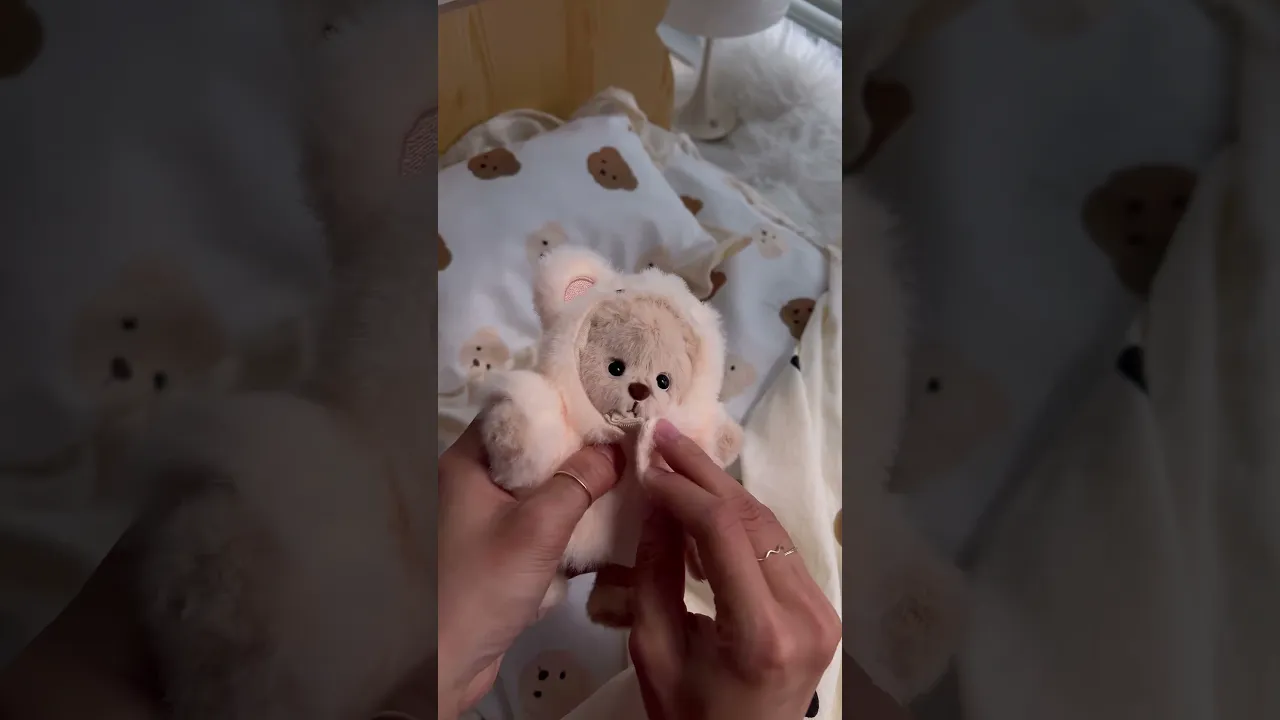 Teddy Bear & Fluffy Yellow Rabbit Jumpsuit - 6 Inches