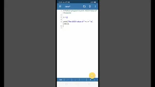 Python program to print ASCII Value of Character