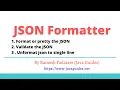 How to use JSON Formatter Online Tool Java Guides