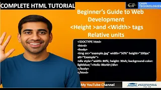 Complete HTML Tutorial - How to set the height and width of a table