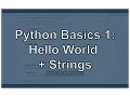 Python Hello World and String Manipulation