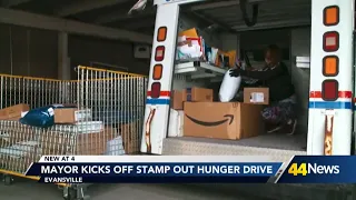 Evansville Mayor kicks off Stamp Out Hunger Food Drive