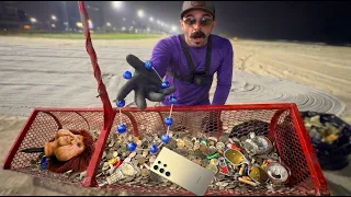 O que ACHEI a noite na PRAIA com a Peneira de Areia