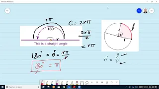 درس 1 6 تحويل القياس الدائري الى القياس بالدرجات و العكس رياضيات صف عاشر 