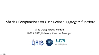 Sharing Computations for User-Defined Aggregate Functions EDBT 20