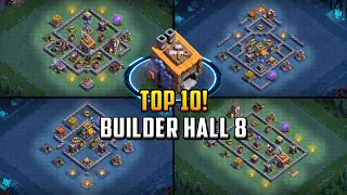 TOP 10 Builder Hall 8 BH8 Base Layout Copy Link 2024 Clash of Clans