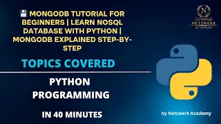 MongoDB Tutorial for Beginners Learn NoSQL Database with Python MongoDB Explained Step-by-Step