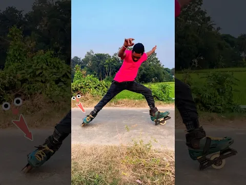 এক চাকায় এমন ব্রেক মারতে পারবে? 😱🛼 | Skating Skills #Shorts