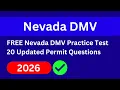FREE Nevada DMV Practice Test 2026 20 Updated Permit Questions