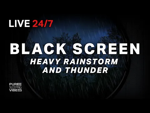 Download MP3 🔴 Powerful Rain and Thunder Sounds for Sleeping | Black Screen Rainstorm - Sleep Sounds