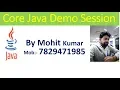 Static Control flow Demo Session Core Java Online live Session